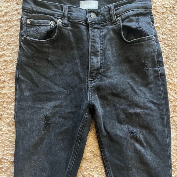 Boyish The Zachary High Rise Skinny Jeans black Size 25 gently used ripped Jean - Picture 3 of 11